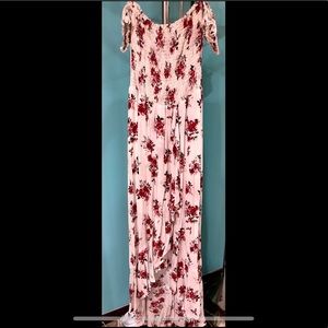 a floral maxi dress